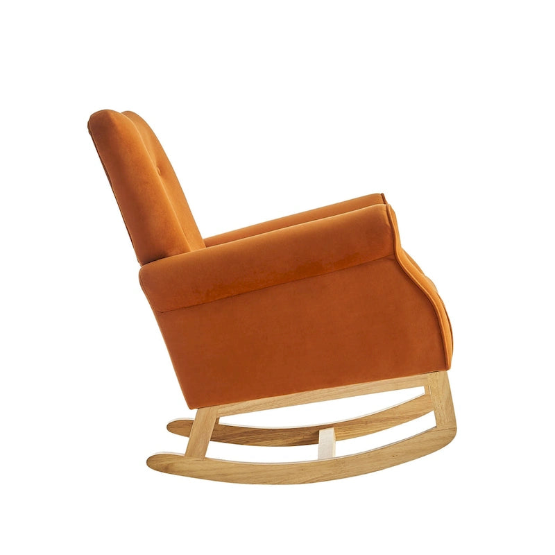 Chaise à bascule à dossier haut capitonné GEITIN