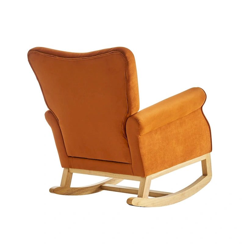 Chaise à bascule à dossier haut capitonné GEITIN
