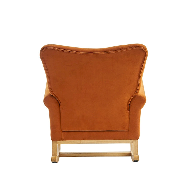 Chaise à bascule à dossier haut capitonné GEITIN