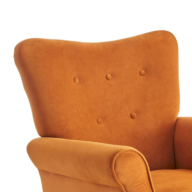 Chaise à bascule à dossier haut capitonné GEITIN
