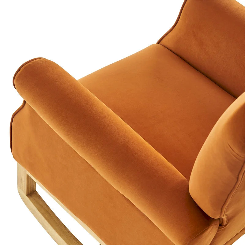 Chaise à bascule à dossier haut capitonné GEITIN