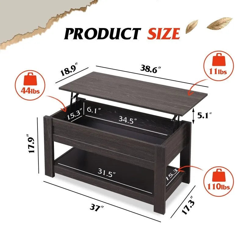 Table basse relevable moderne