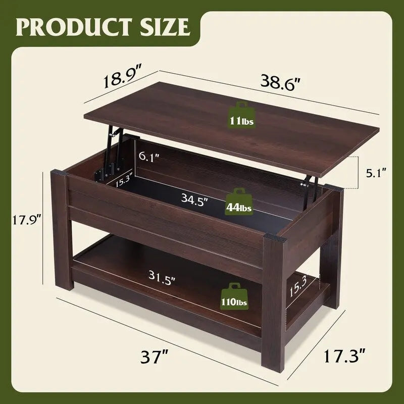Table basse relevable moderne