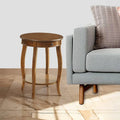 Tables d'appoint en noyer et noir - 18 po dia. x 24 po h.