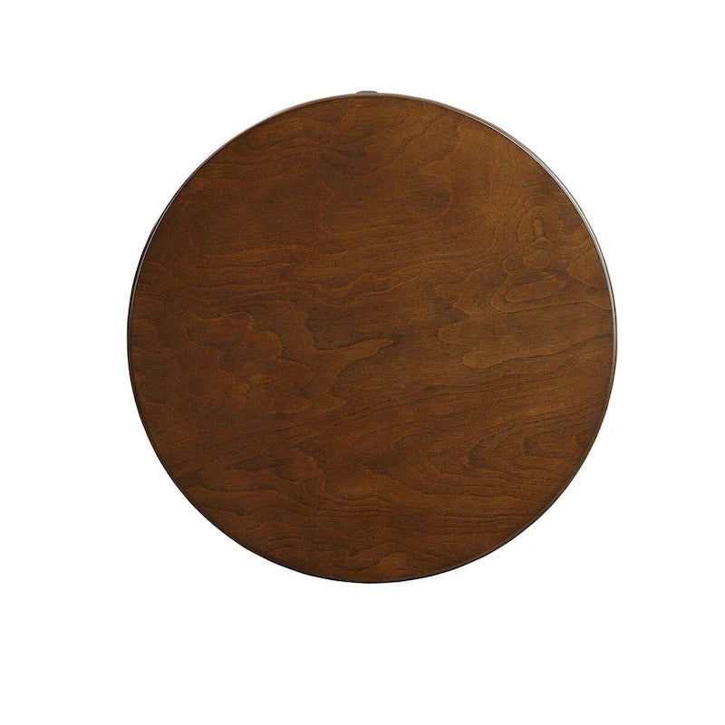 Tables d'appoint en noyer et noir - 18 po dia. x 24 po h.