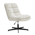 Chaise de bureau moderne sans accoudoirs, capitonnée, pivotante à 360° et rembourrée