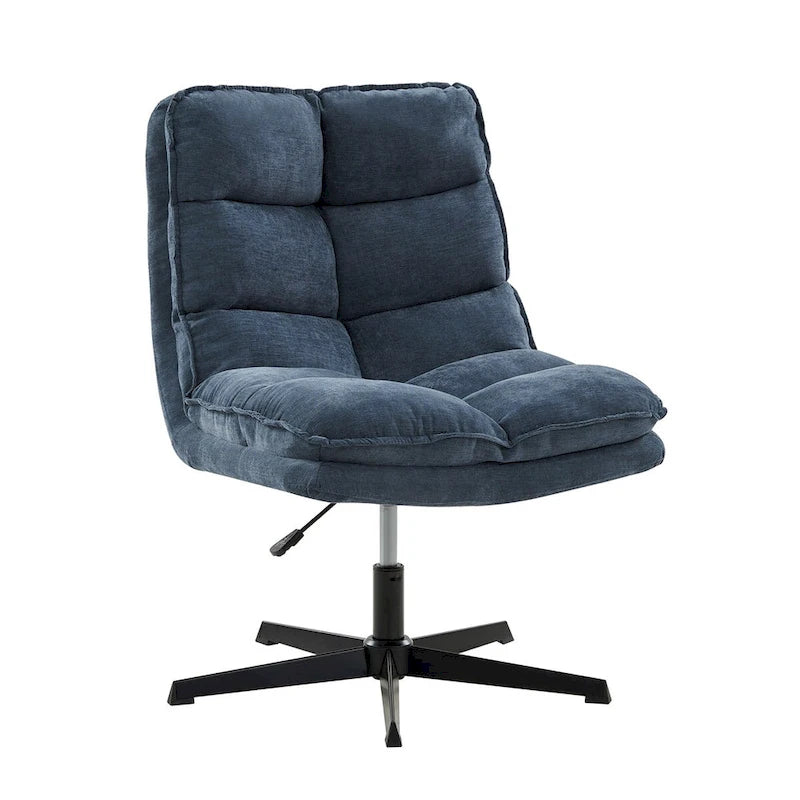 Chaise de bureau moderne sans accoudoirs, capitonnée, pivotante à 360° et rembourrée