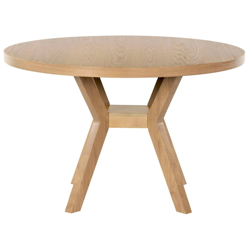 Table de salle à manger ronde en bois - Naturel - 48 L x 48 P x 30 H