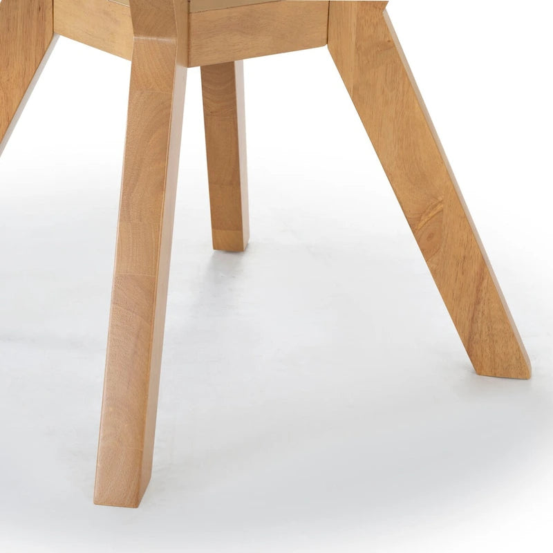 Table de salle à manger ronde en bois - Naturel - 48 L x 48 P x 30 H