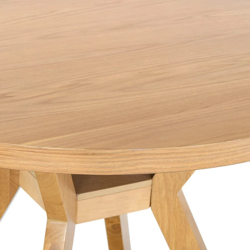 Table de salle à manger ronde en bois - Naturel - 48 L x 48 P x 30 H